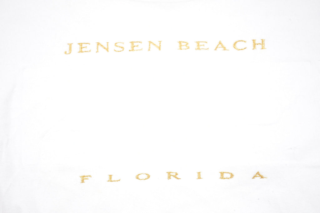 Vintage 1990 Jensen Beach Florida Embroidered Logo Crewneck Sweatshirt
