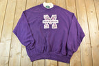 Vintage 1990s Minnesota Cute Embroidered M Double Collar Crew Neck Sweater