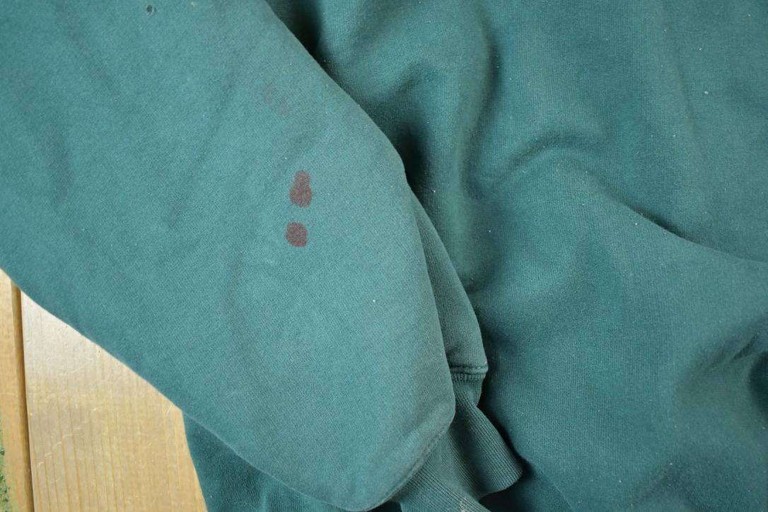 Vintage 1990s Carhartt Perfectly Distressed Lined Full Zip Hoodie Sweater Made In USA