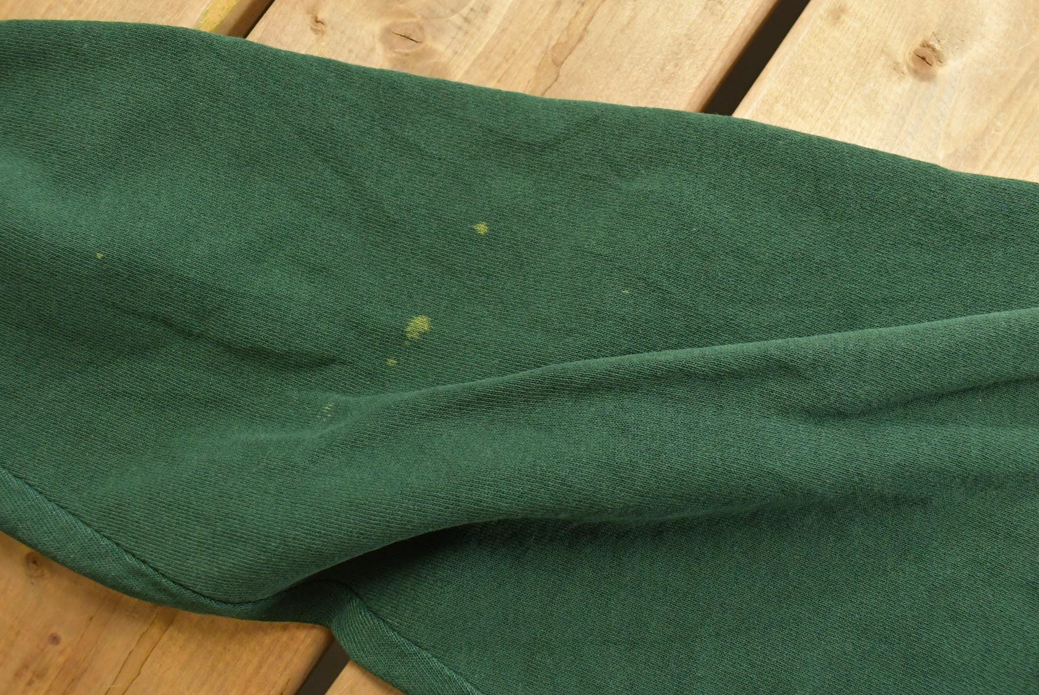 Vintage 1990s Jerzees Blank Green Crewneck Sweatshirt Men's XL / Made In USA / Essential / Streetwear / 90s Blank / Vintage Blanks