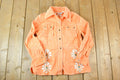 Vintage 1970s Maximum Floral Embroidered Button Up Shirt Womens M