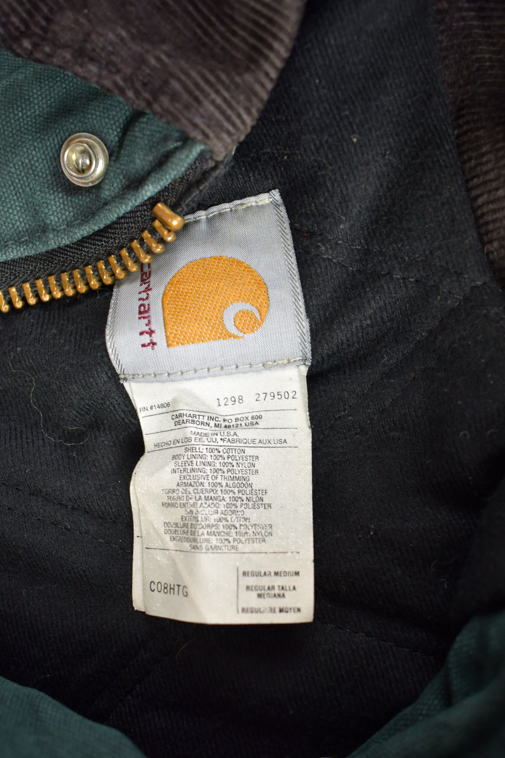 Vintage 1990s Carhartt Green Ranch Coat