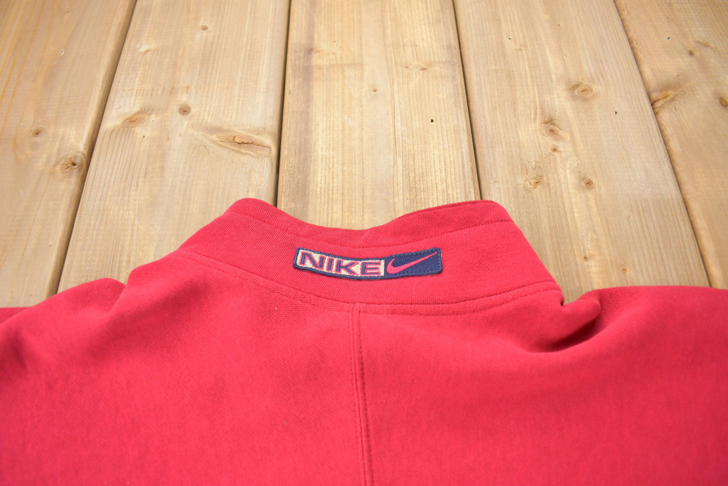 Vintage 1990s Nike Swoosh Quarter Zip Sweater
