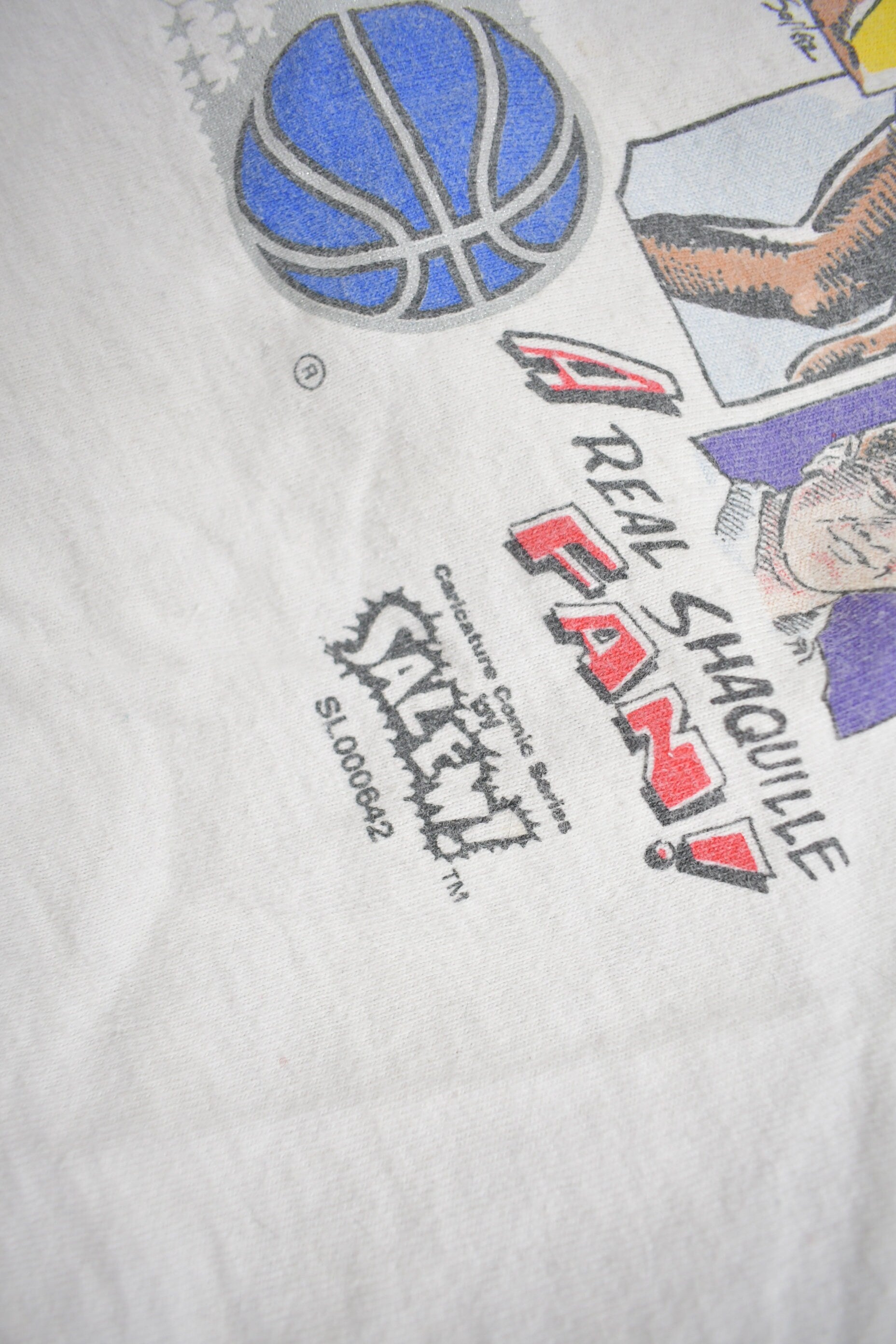 Vintage 1993 Shaquille O'Neal Orlando Magic NBA Comic Graphic T-Shirt