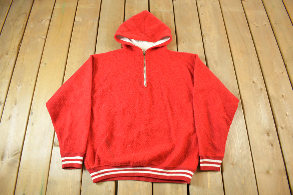 Vintage 1950s Naperville Champion Fleece Quarter Zip Hoodie