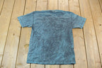 Vintage 1990s Black and Green Turtle Dream Catcher Graphic T-Shirt