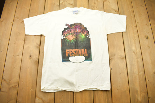 Vintage 1990s Paso Del Norte Festival / Firework Graphic / 80s / 90s / Streetwear Fashion / Retro / Allsport Single Stitch / Made In USA