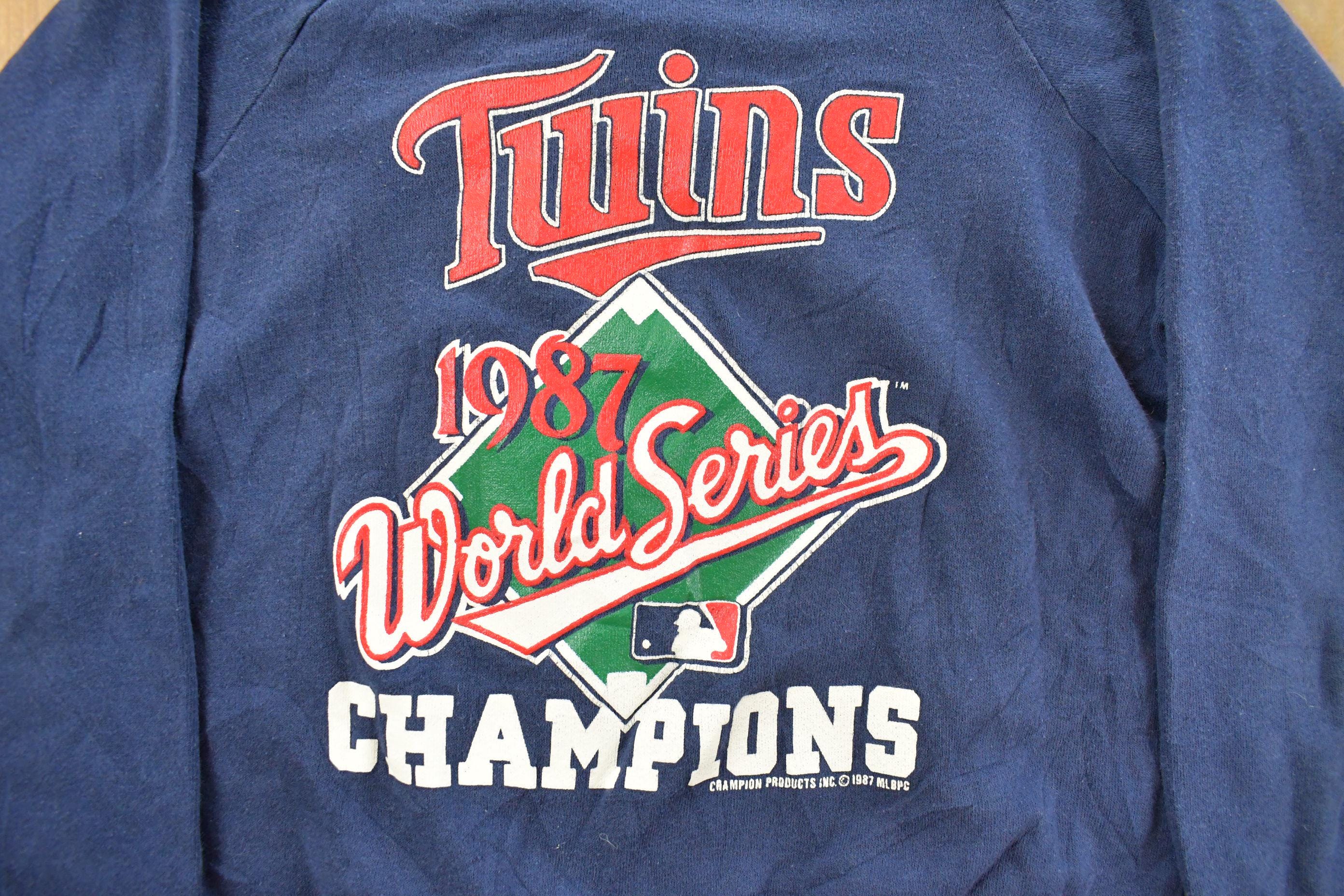 Vintage 1987 Minnesota Twins World Series Champion MLB Crewneck Sweatshirt Men's M
