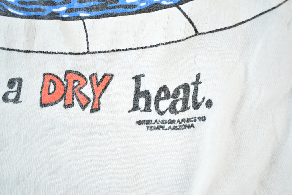 Vintage 1990s Arizona Skeleton Pool But It's A Dry Heat Souvenir T-Shirt Mens L