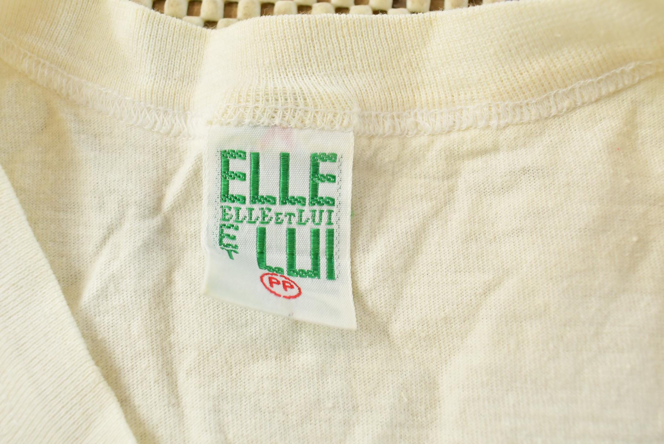 Vintage 1980s Elle et Lui Nautical Ropes Graphic T Shirt Womens