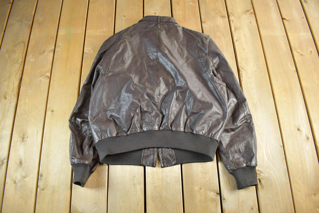 Vintage 1990s Cooper Leather Moto Cafe Biker Jacket Men's Medium