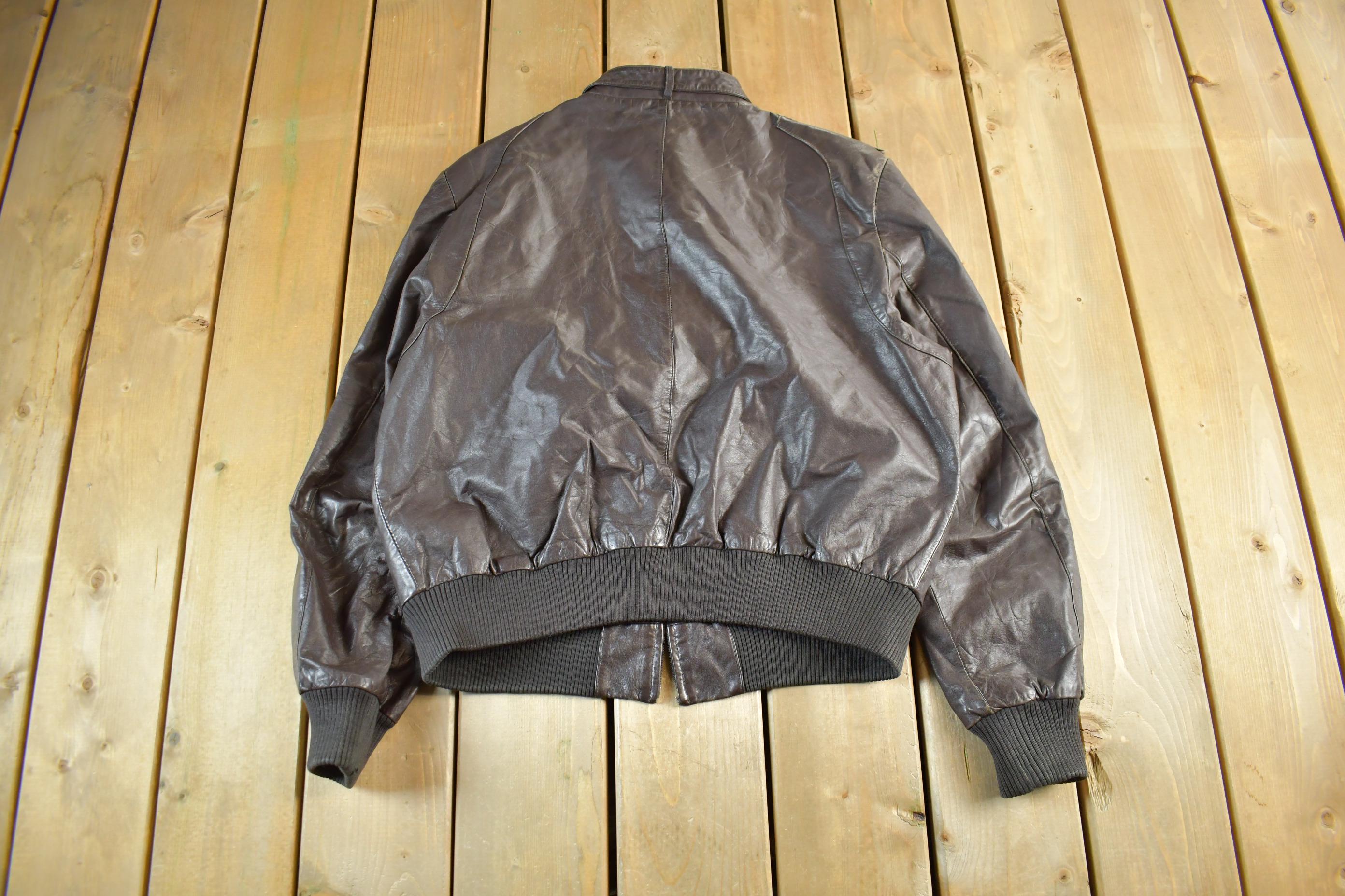 Vintage 1990s Cooper Leather Moto Cafe Biker Jacket Men's Medium