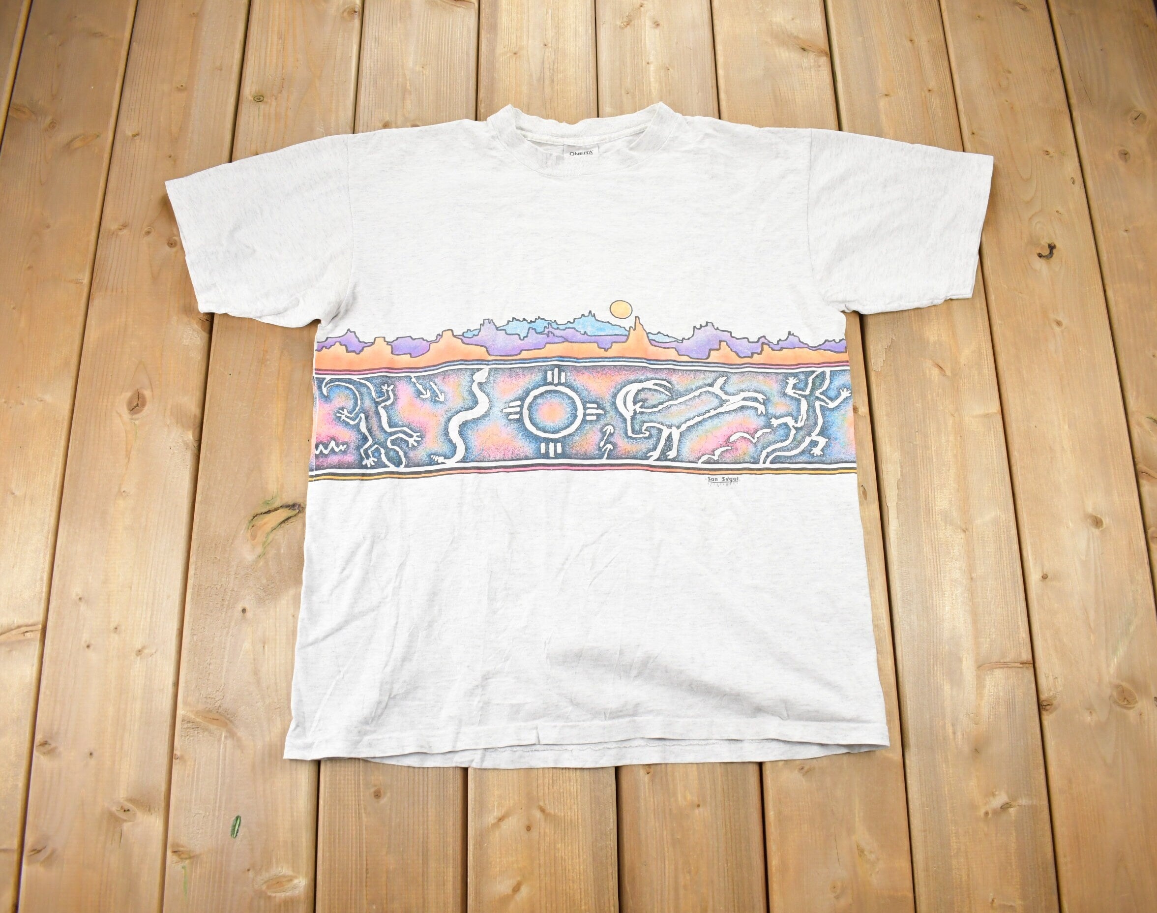 Vintage 1990s American Desert Graphic T-Shirt