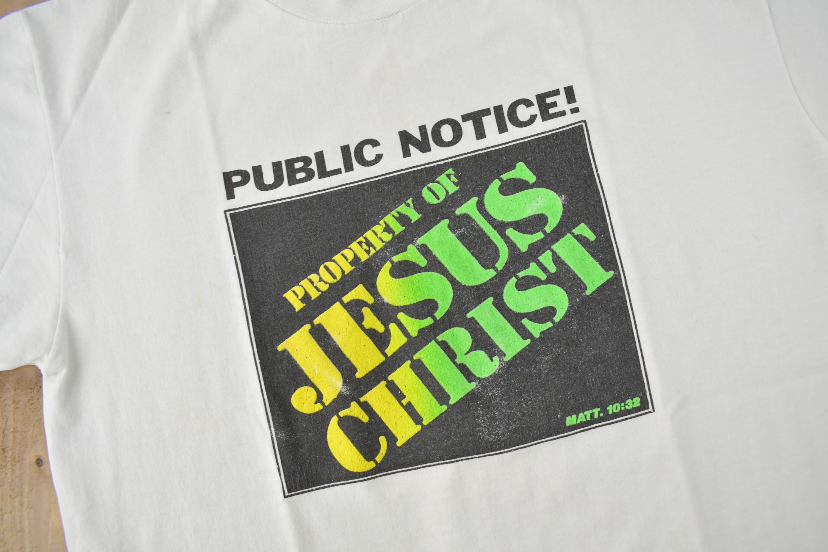 Vintage 1990s Property Of Jesus Christ Graphic T-Shirt