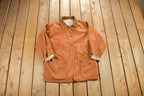 Vintage 1990s Orange And Solid Beige Reversible Jacket
