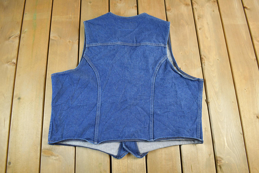 Vintage Wrangler Denim Vest Mens XL - 1990s Western Jean