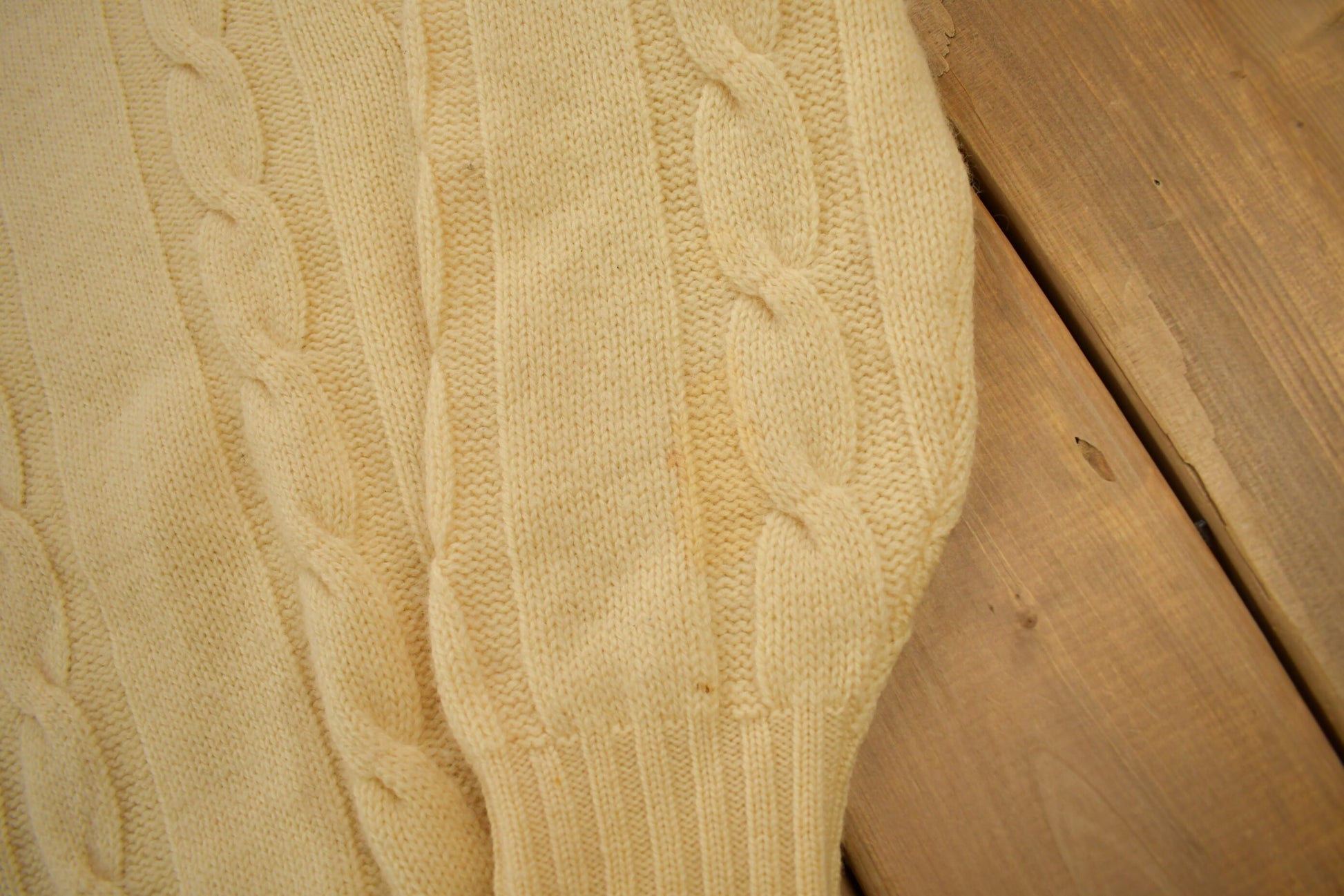 Vintage 1970s Towncraft Penneys Cable Knit Mockneck Sweater