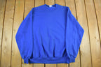 Vintage 1990s Jerzees Blank Blue Crewneck Sweatshirt Men's 3X