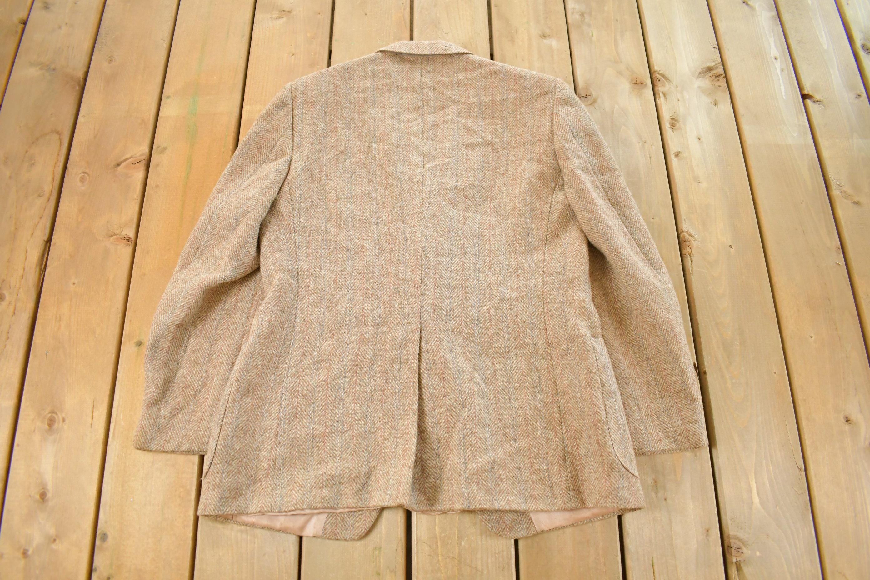 Vintage 1990s Designers Collection Wool Tweed Blazer Jacket Men's M