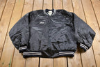 Vintage 1980s Hartwell Knarf's Bar Satin Bomber Jacket