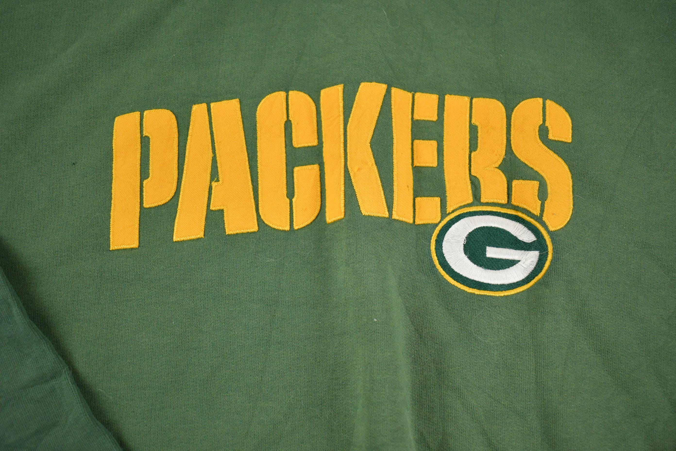 Vintage Y2K Green Bay Packers Embroidered Hoodie