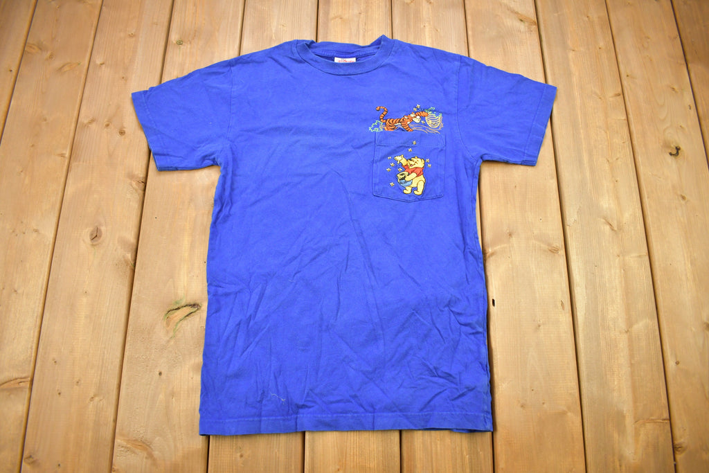 Vintage 1990s Winnie The Pooh Tigger Embroidered Pocket T-Shirt
