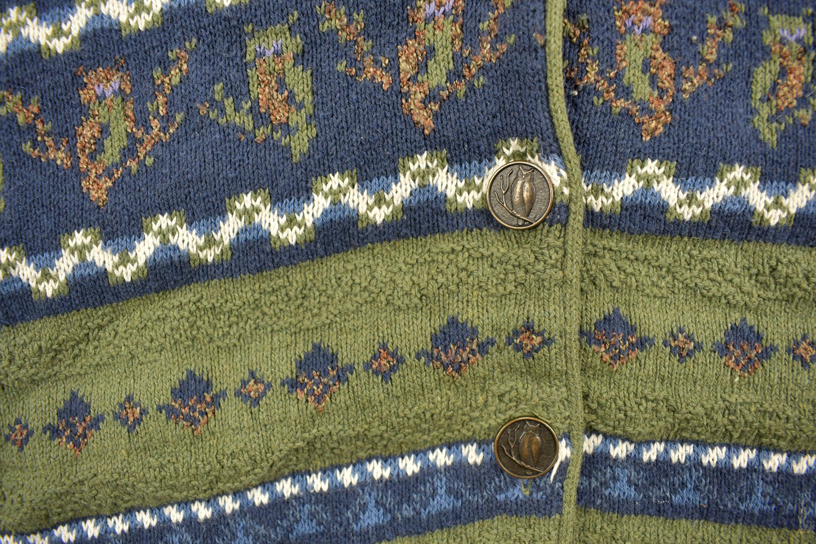 Vintage 1990s Northern Reflections Striped Knitted Cardigan Sweater