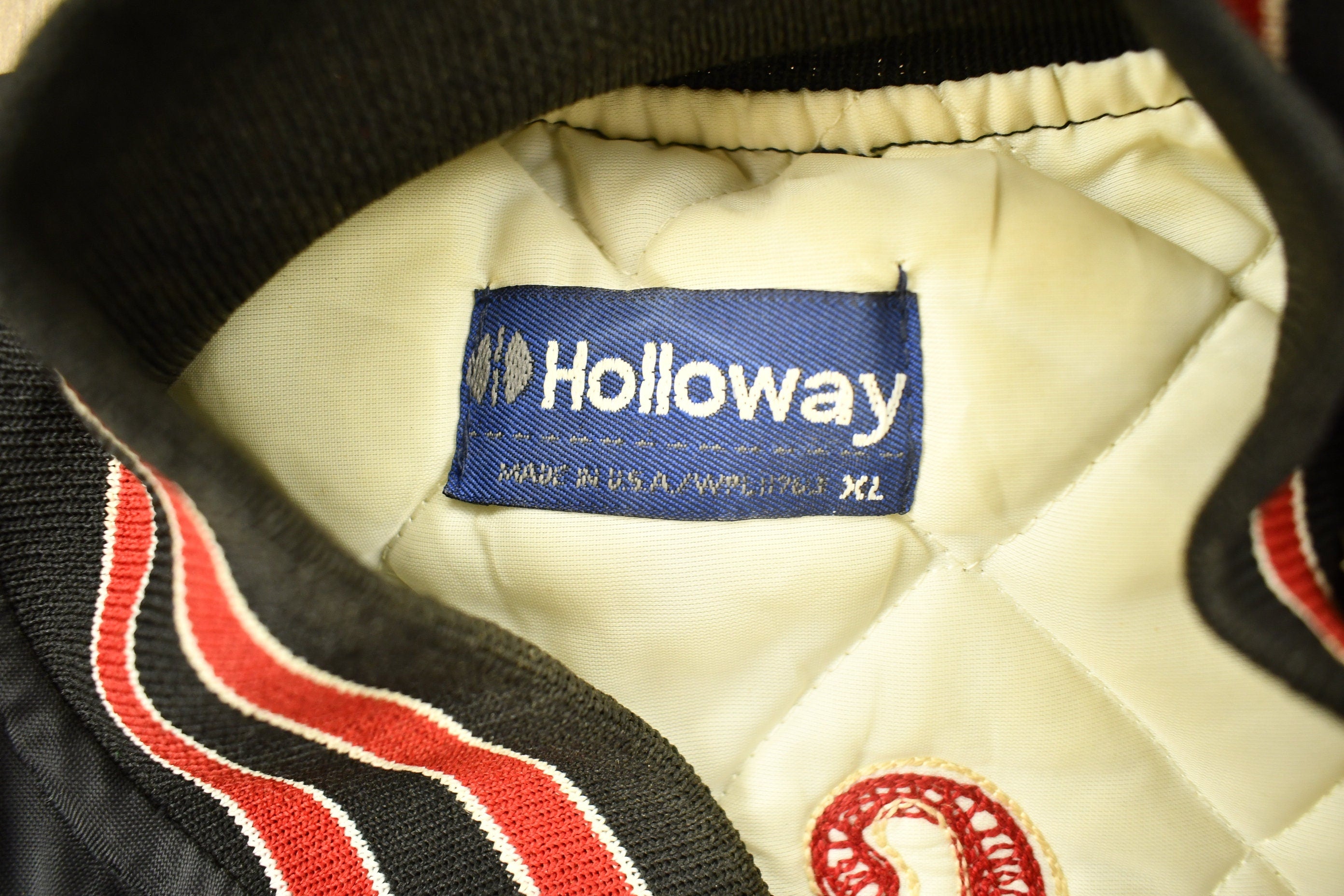 Vintage 1980s Saginaw Stearing Gear Satin Bomber Jacket