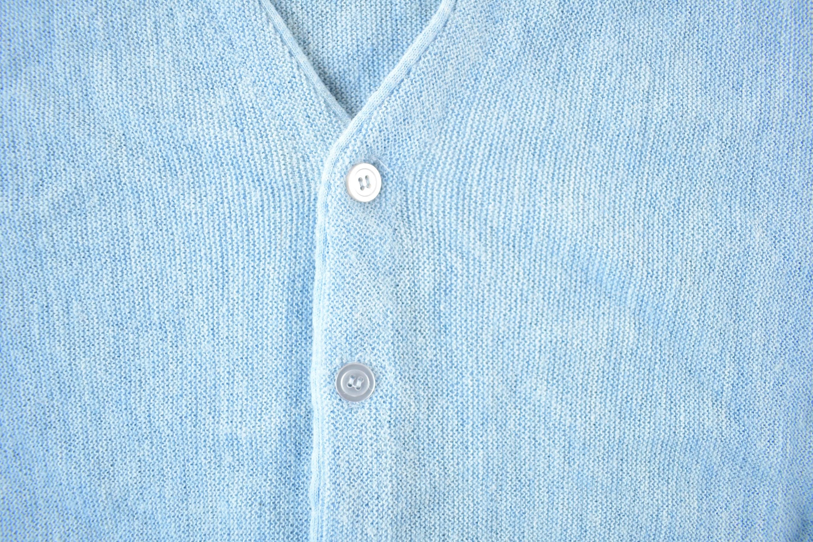 Vintage 1970s 1980s Knit Cardigan Sweater Men's 2XL  Made in USA  Vintage 80s V Neck Button Up  Preppy Knitted Top