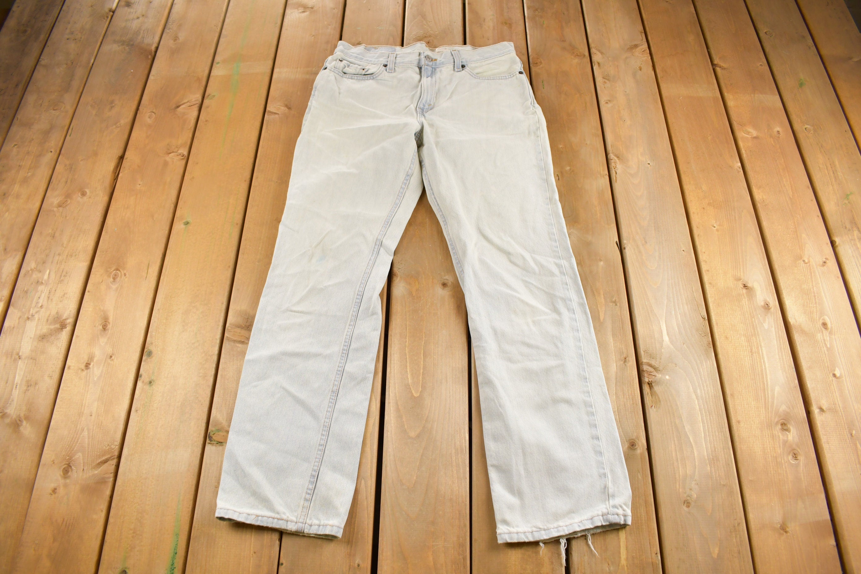 Vintage 1990s Levi's 505 Denim Low Rise Straight Leg Women's Jeans Size 34 x 31
