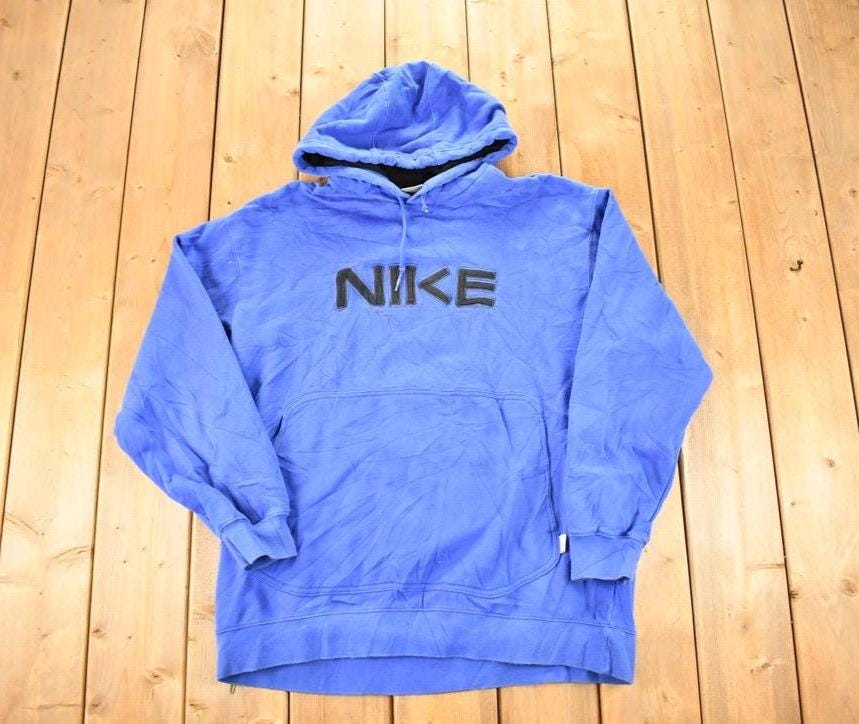 Vintage Y2K Nike Text Logo Hoodie Sweatshirt Men's XL