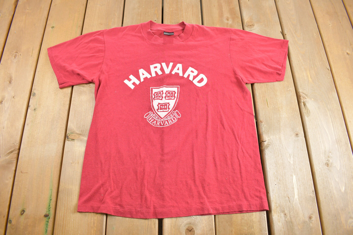 Vintage 1980s Harvard University Collegiate T-Shirt / Americana / Sportswear / Made In USA / Single Stitch