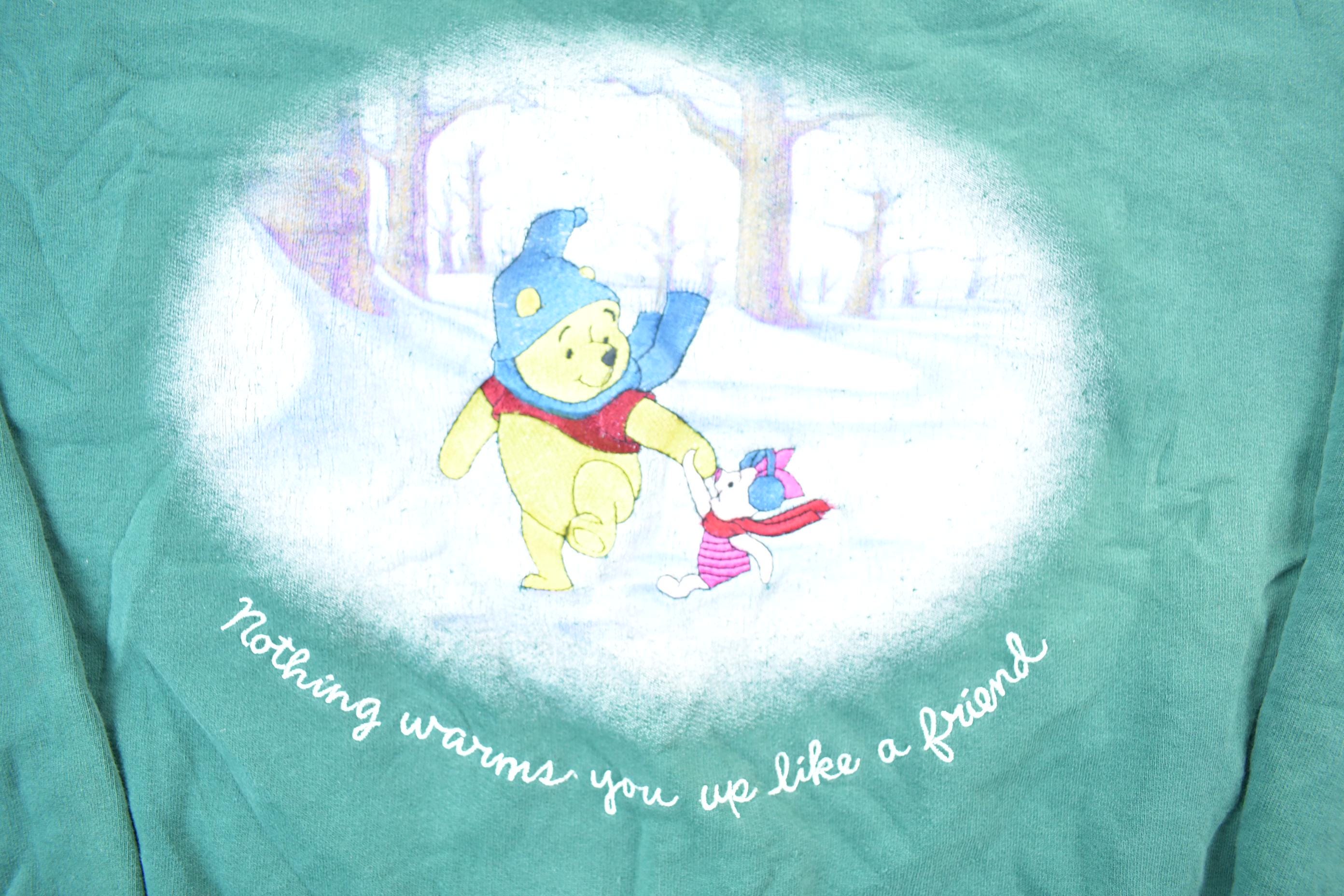 Vintage 1990s Pooh Bear Friendship Disney Crewneck Sweater