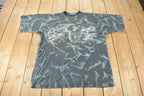 Vintage 1990s Koala Habitat Australian Wildlife Theme All Over Print Graphic T-Shirt Made In Australia