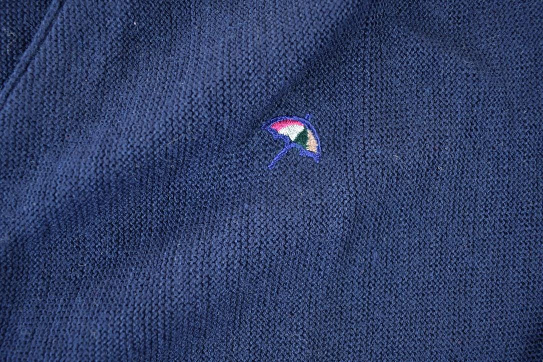 Vintage 1990s Arnold Palmer Knit Perfect Mild Distress Cardigan Sweater Made In USA