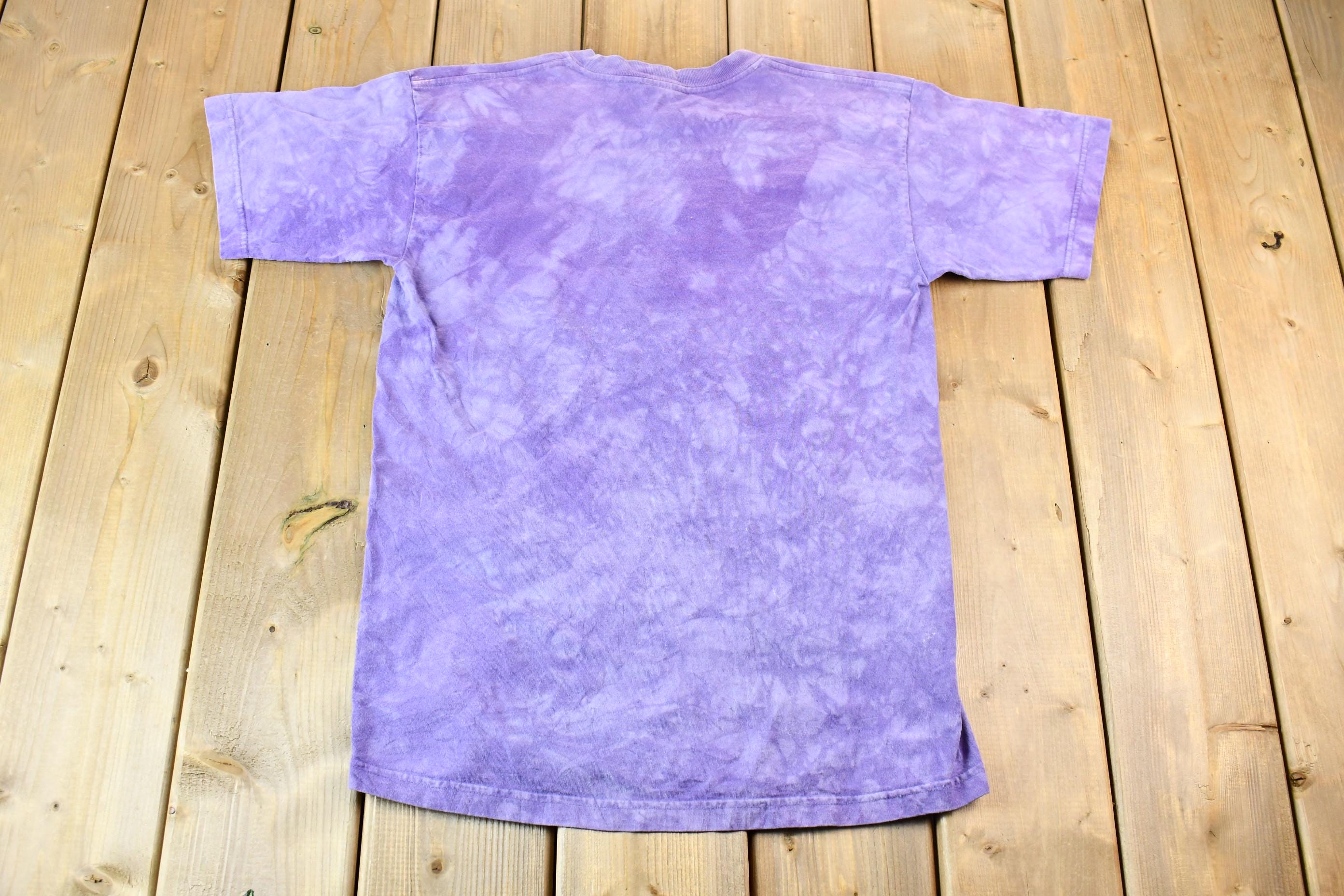 Vintage 2000 Purple The Mountain Clown Fish Aquatic Reef Tie Dye Graphic T-Shirt