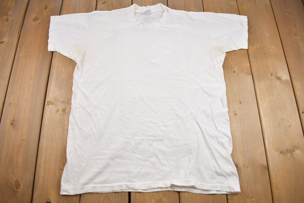 Vintage 1990s Claybrooke Blank White T Shirt