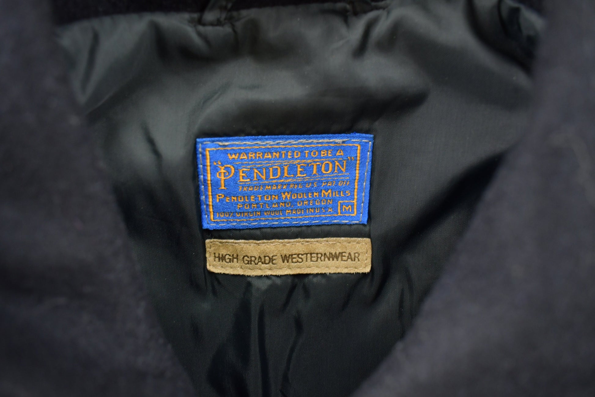 Vintage 1980s Pendleton High Grade Western Wear Anchor Jacket / True Vintage / 100% Wool / Outdoorsman / Made In USA / Sailor Jacket