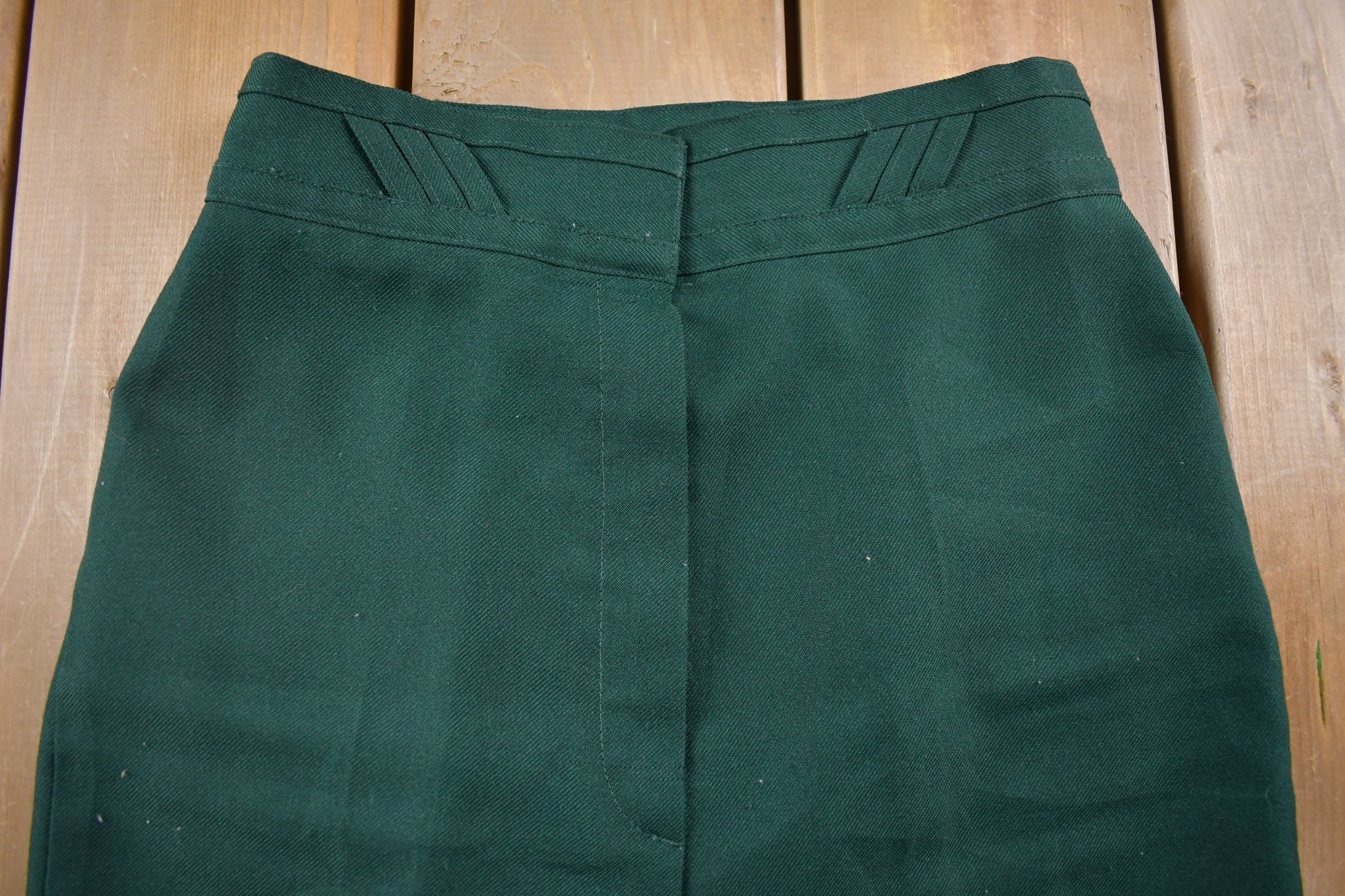 True Vintage 1970's Bellbottoms Green Pants 24 x 25