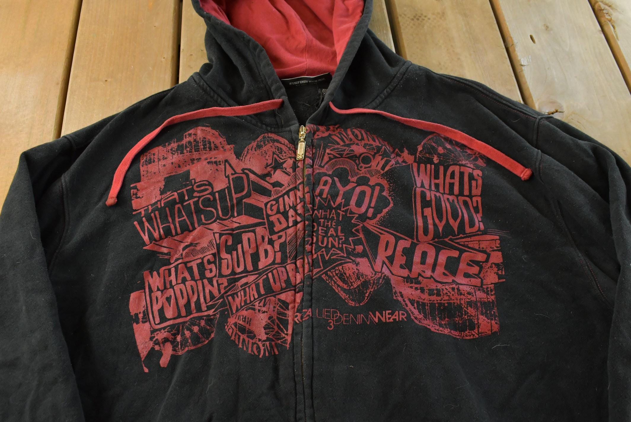 Vintage Y2K Rocawear Full Zip Hoodie Sweatshirt Men's XXL / Streetwear Sweatshirt / Hip-Hop Fashion Sweater