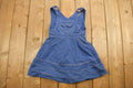 Vintage 1990s Girls Embroidered Denim Dress