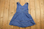 Vintage 1990s Girls Embroidered Denim Dress