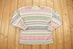 Vintage 1990s Heartworks Aztec Graphic Knitted Sweater