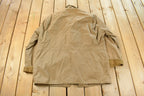 Vintage 1990s J. Crew Plaid Lined Chore Coat Men's Large