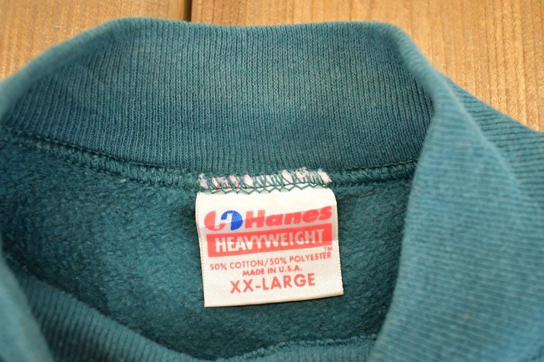 Vintage 1990s Hanes Colour Block Souvenir Crewneck Sweatshirt Mens L
