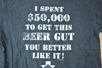 Vintage 1990s Beer Guy Comedy Souvenir T-Shirt Mens L
