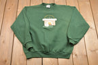 Vintage 1990s Tultex Kitten Fireplace Crewneck Sweatshirt