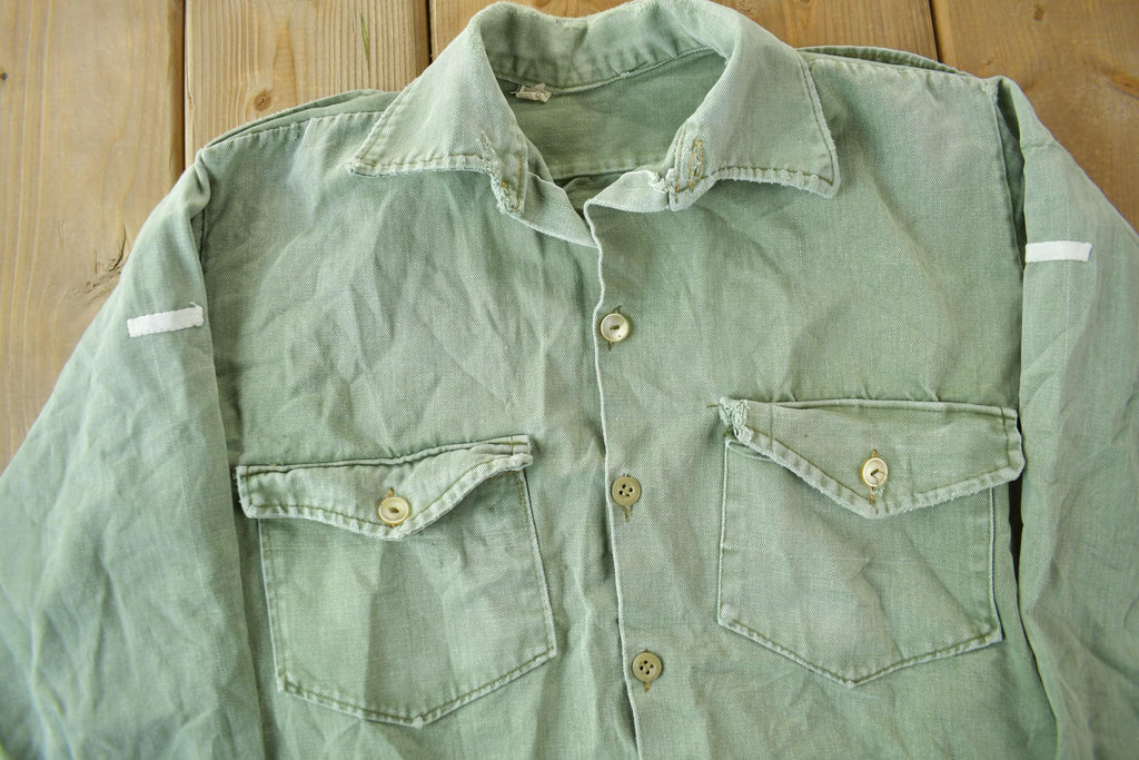 Vintage 1960s OG-107 Military Sateen Jacket /
