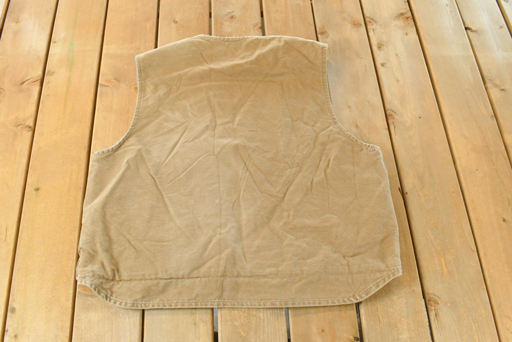 Vintage 2000s Carhartt Sun Faded Distressed Sherpa Lined Jacket Vest Mens 2XL