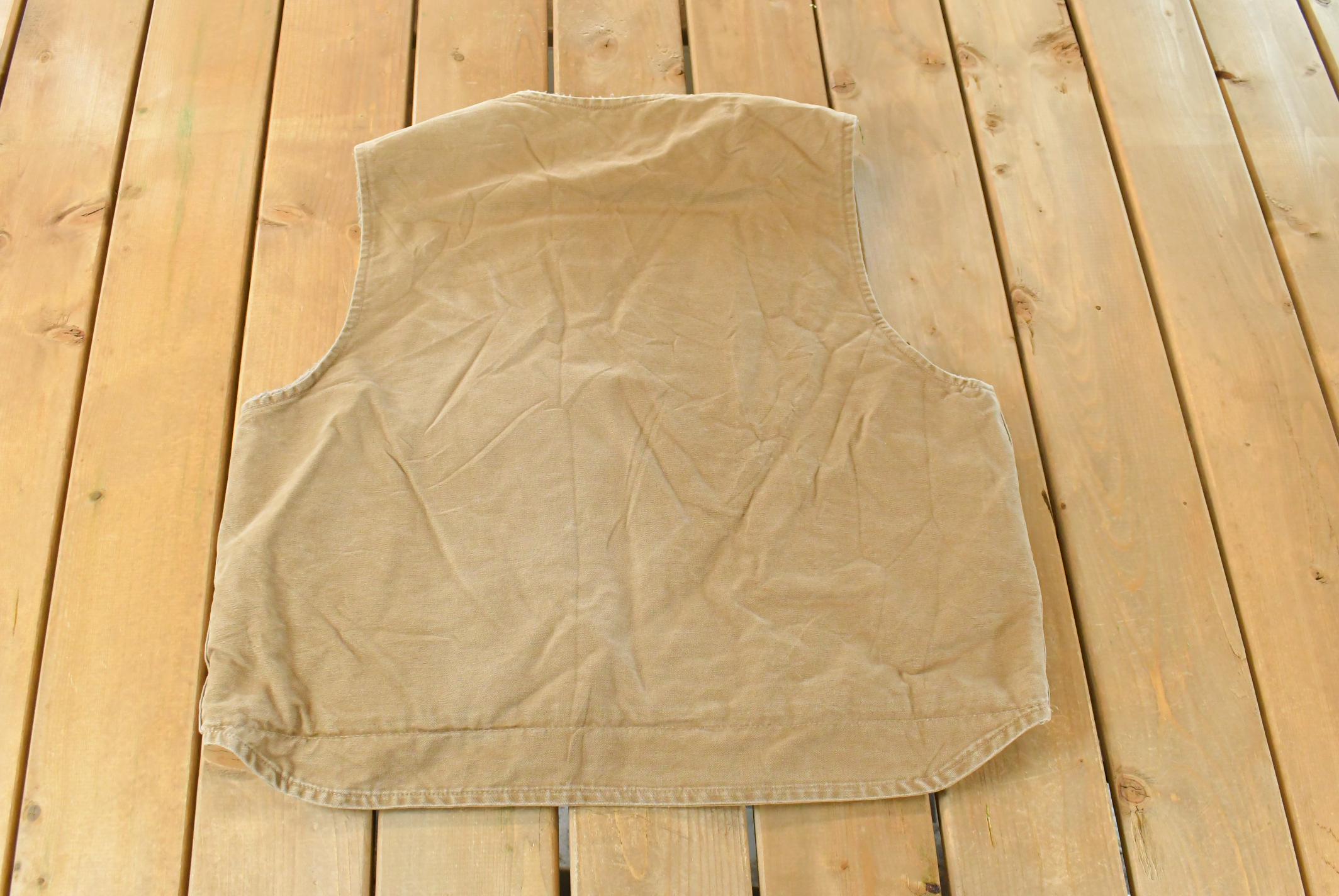 Vintage 2000s Carhartt Sun Faded Distressed Sherpa Lined Jacket Vest Mens 2XL
